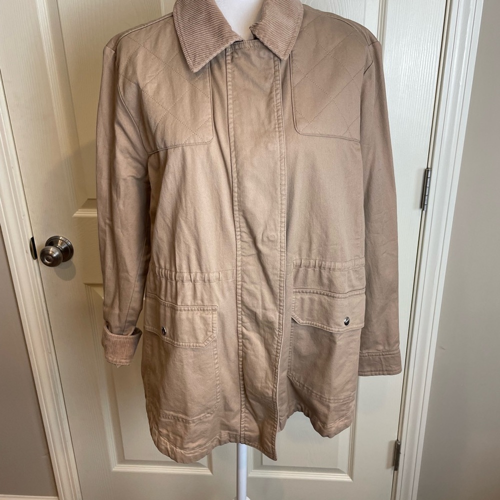 New Loft Cotton Field Barn Chore Coat Women's Tan Large - Picture 2 of 13
